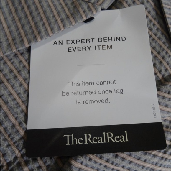 Burberry London Women’s Pin Striped Pant Suit Pale Flint Blue Sz 8 Cotton NWT - Picture 10 of 16